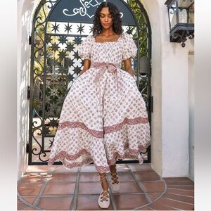 NEW Cleobella Elisa Midi Dress Belize Blossom S